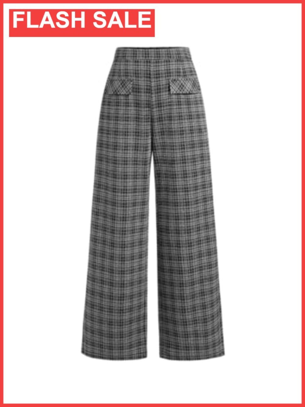 Plaid Wide Leg Pants for Women Checkered Palazzo Trousers Business
